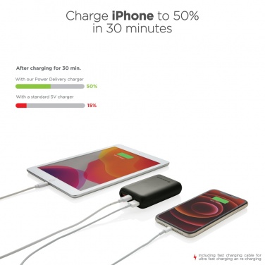 Logo trade promotional items image of: Urban Vitamin Alameda 10.000 mAh 18W PD powerbank