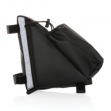 Logo trade corporate gifts image of: PU high visibility bike frame bag with bottle holder