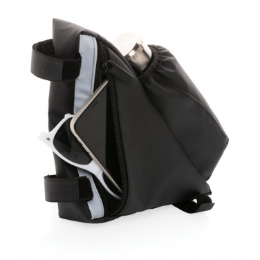 Logo trade promotional merchandise image of: PU high visibility bike frame bag with bottle holder