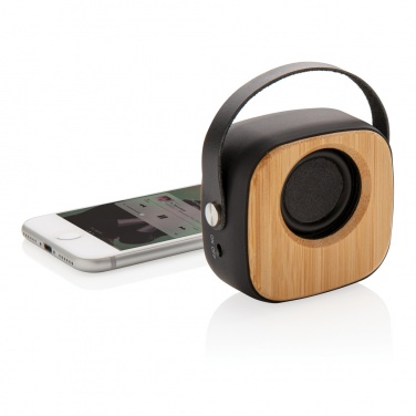 Logo trade business gifts image of: Bamboo 3W Wireless Fashion Speaker