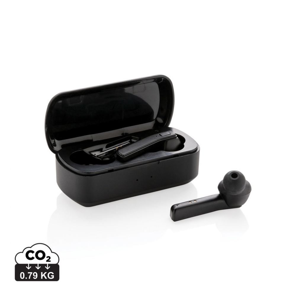 Logo trade promotional merchandise image of: Free Flow TWS earbuds in charging case