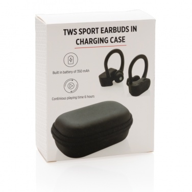 Logotrade advertising products photo of: TWS sport earbuds in charging case