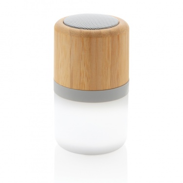 Logo trade corporate gifts picture of: Bamboo colour changing 3W speaker light
