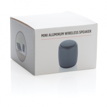 Logo trade promotional giveaways picture of: Mini aluminium wireless speaker