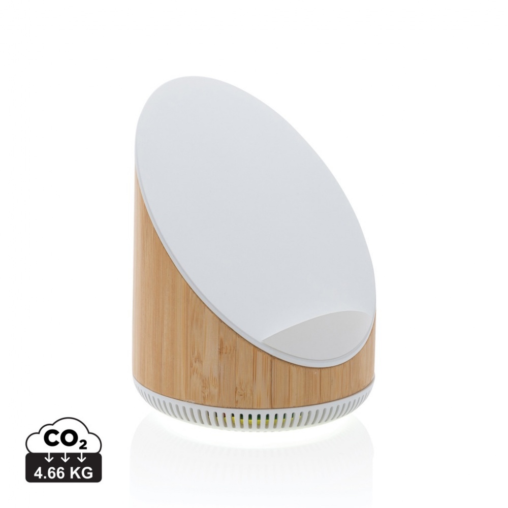 Logotrade promotional product picture of: Ovate bamboo 5W speaker with 15W wireless charger
