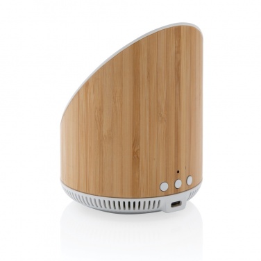 Logo trade promotional merchandise photo of: Ovate bamboo 5W speaker with 15W wireless charger