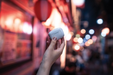 Logo trade advertising products image of: RCS recycled plastic Liberty Pro wireless earbuds