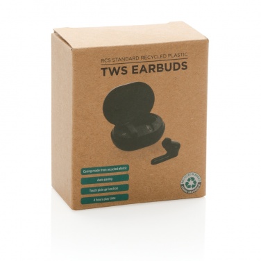 Logotrade promotional product image of: RCS standard recycled plastic TWS earbuds