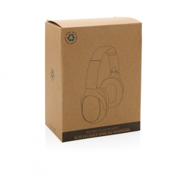 Logo trade promotional merchandise image of: RCS recycled plastic Elite Foldable wireless headphone