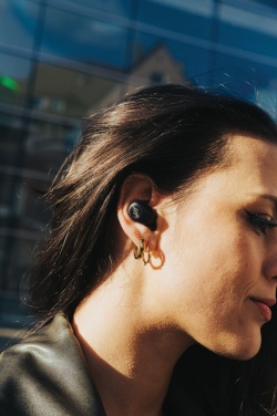 Logo trade corporate gift photo of: Urban Vitamin Palm Springs RCS rplastic ENC earbuds