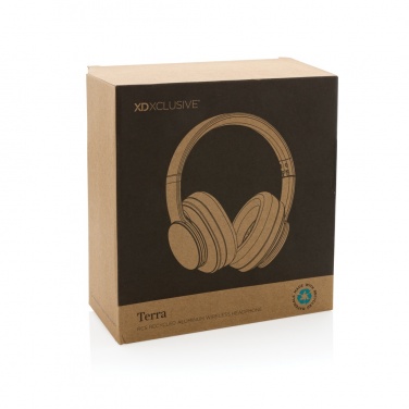 Logo trade promotional gifts picture of: Terra RCS recycled aluminium wireless headphone