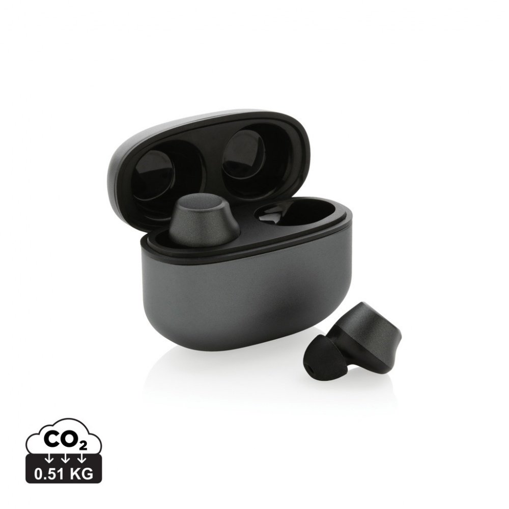 Logo trade promotional gifts image of: Terra RCS recycled aluminium wireless earbuds