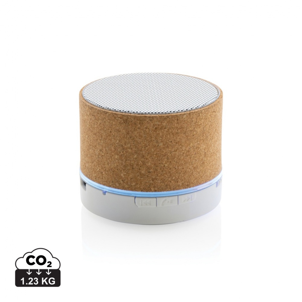 Logo trade promotional giveaway photo of: Cork 3W wireless speaker