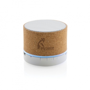 Logo trade corporate gifts image of: Cork 3W wireless speaker