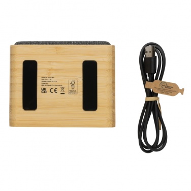 Logotrade advertising product image of: RCS Rplastic 3W speaker with bamboo 5W wireless