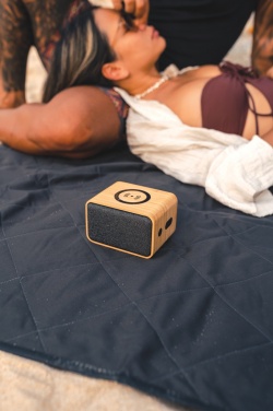Logo trade promotional giveaway photo of: RCS Rplastic 3W speaker with bamboo 5W wireless