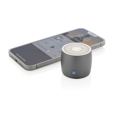 Logo trade promotional product photo of: Swiss Peak RCS recycled aluminum 3W bass speaker