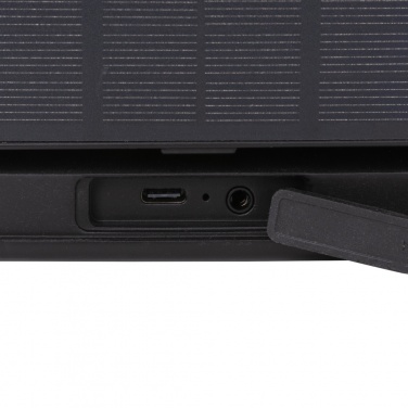 Logo trade promotional merchandise photo of: Skywave RCS recycled plastic solar speaker 12W