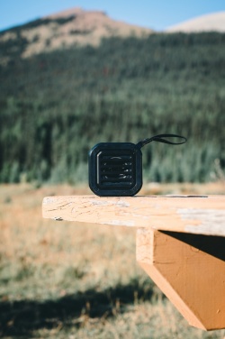 Logo trade business gift photo of: 3W RCS recycled plastic wireless sunwave solar speaker