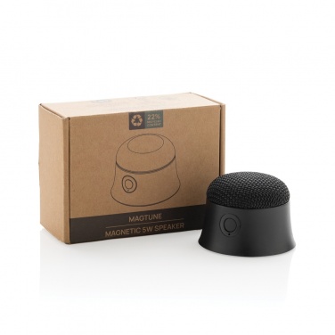 Logo trade promotional gifts picture of: Magtune RCS recycled plastic magnetic 5W speaker