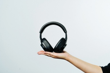 Logo trade promotional item photo of: Irvine RCS recycled and repairable ANC wireless headphone