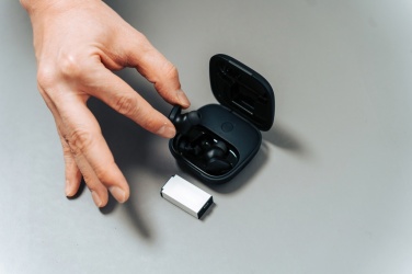 Logotrade promotional product picture of: Lakewood RCS recycled and repairable wireless earbuds