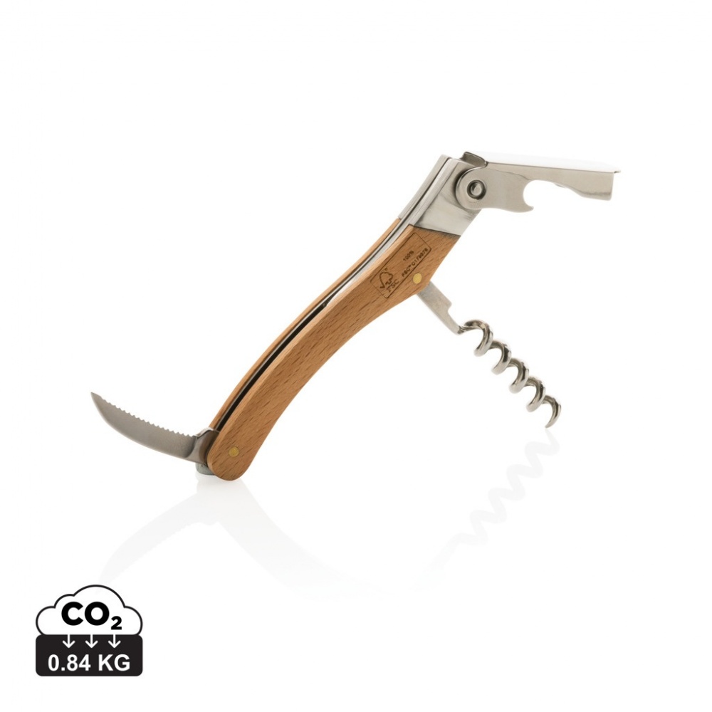Logo trade promotional gifts image of: Wooden Corkscrew