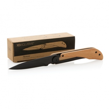 Logo trade promotional gifts picture of: Nemus Luxury Wooden knife with lock