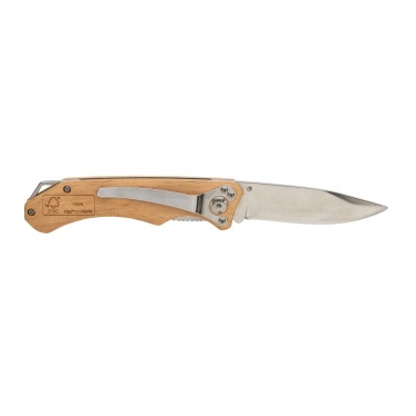 Logo trade promotional item photo of: Wooden outdoor knife