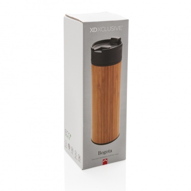 Logotrade promotional product image of: Bogota vacuum bamboo coffee mug