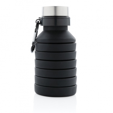 Logotrade promotional item picture of: Leakproof collapsible silicone bottle with lid