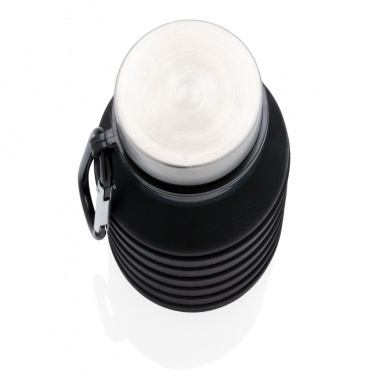 Logotrade advertising products photo of: Leakproof collapsible silicone bottle with lid