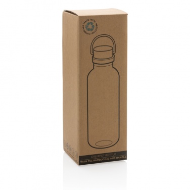 Logo trade promotional product photo of: RCS RPET bottle with bamboo lid and handle