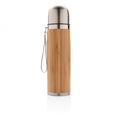 Logo trade promotional gifts image of: Bamboo vacuum travel flask