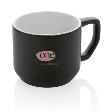 Logo trade promotional giveaways picture of: Ceramic modern mug 350ml