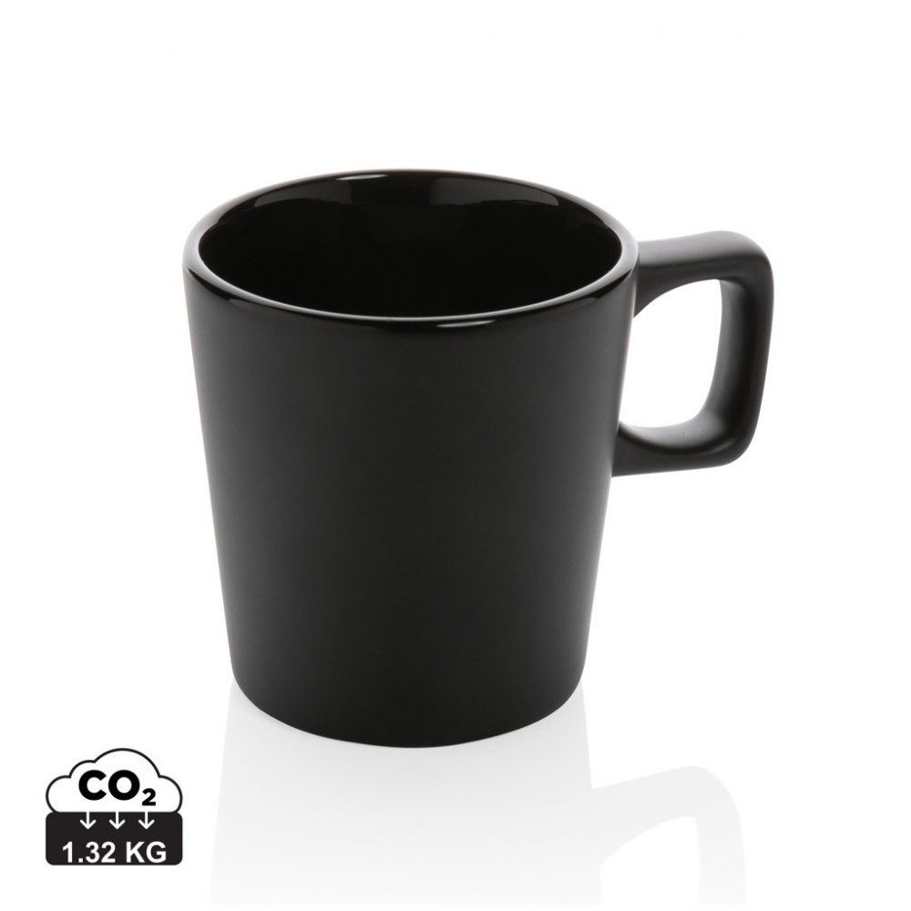 Logo trade promotional giveaways image of: Ceramic modern coffee mug 300ml