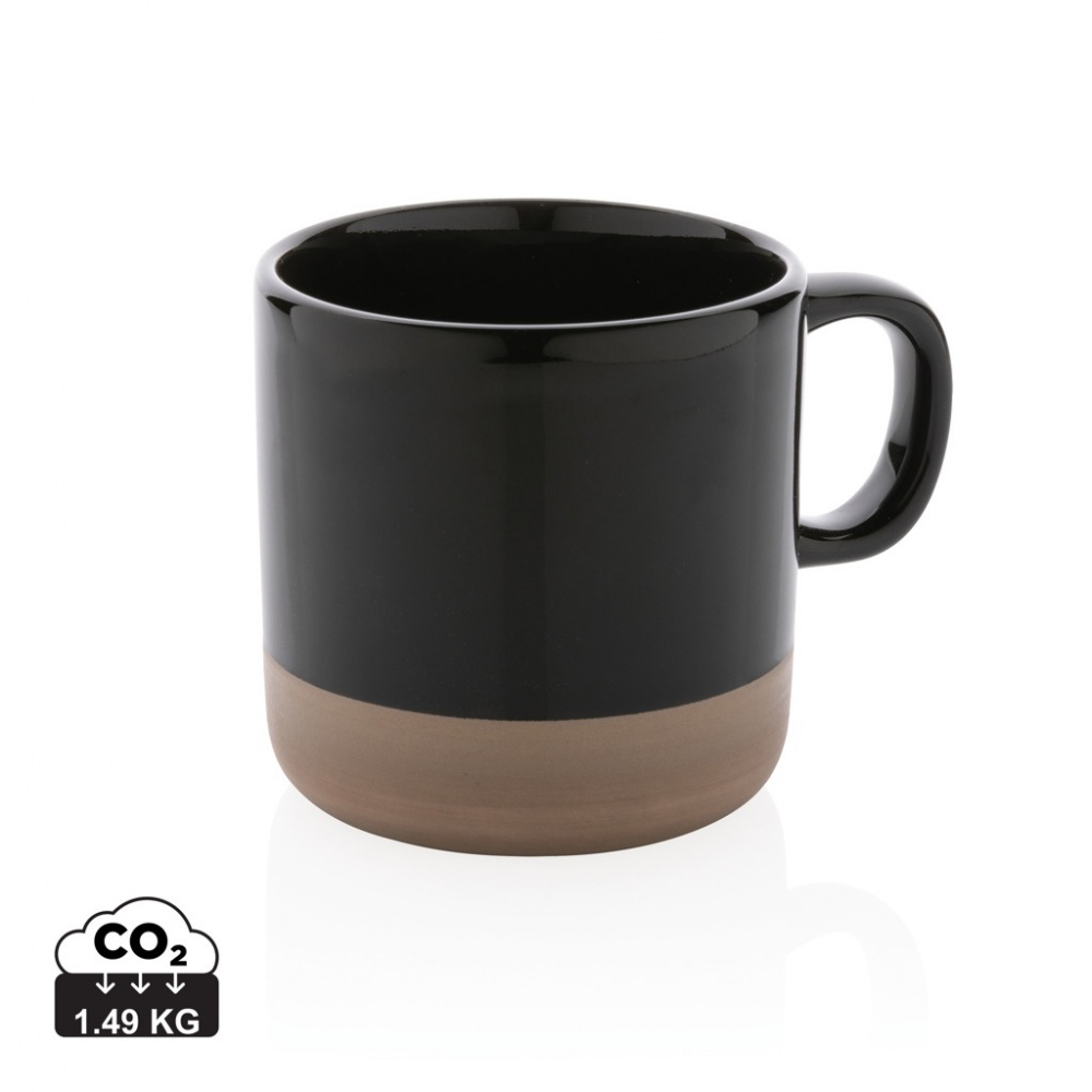 Logo trade promotional merchandise image of: Glazed ceramic mug 360ml