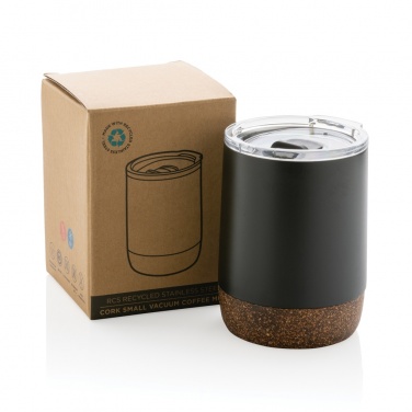Logo trade promotional merchandise picture of: RCS Re-steel cork small vacuum coffee mug