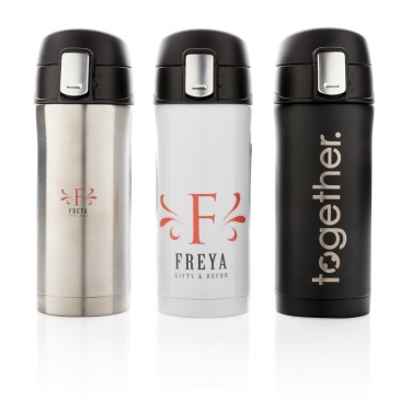 Logo trade advertising products picture of: RCS Recycled stainless steel easy lock vacuum mug