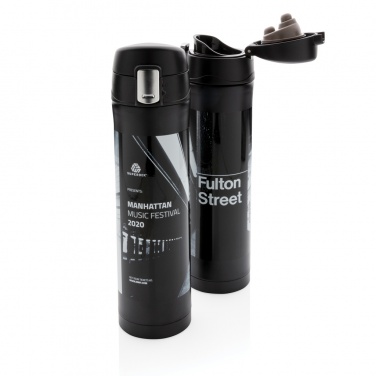 Logo trade promotional merchandise image of: RCS Re-steel easy lock vacuum flask