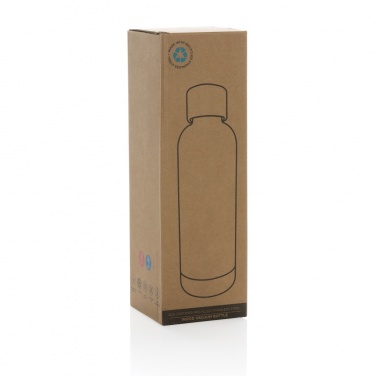 Logo trade promotional merchandise image of: Wood RCS certified recycled stainless steel vacuum bottle