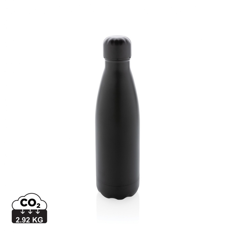 Logo trade promotional items image of: Solid colour vacuum stainless steel bottle 500 ml