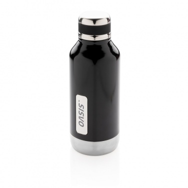 Logo trade promotional giveaway photo of: Leak proof vacuum bottle with logo plate