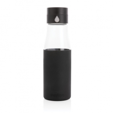 Logotrade promotional item image of: Ukiyo glass hydration tracking bottle with sleeve