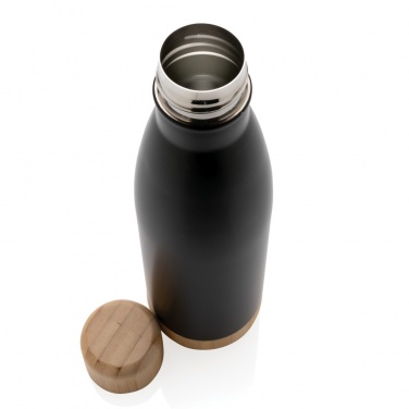 Logotrade promotional items photo of: Vacuum stainless steel bottle with bamboo lid and bottom