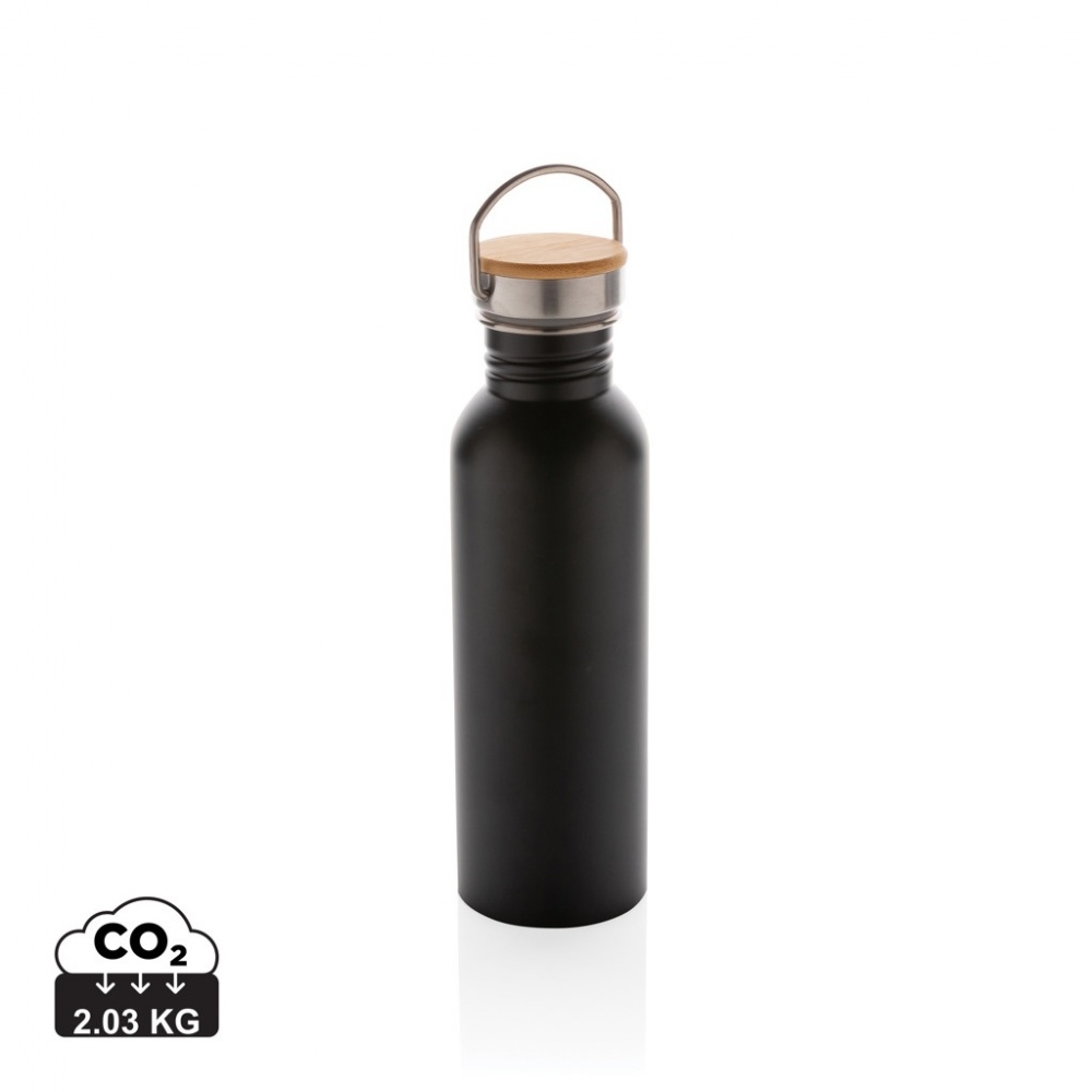 Logotrade promotional giveaways photo of: Modern stainless steel bottle with bamboo lid