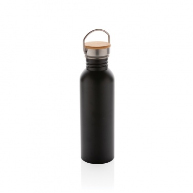 Logotrade promotional giveaway picture of: Modern stainless steel bottle with bamboo lid