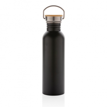 Logotrade corporate gift image of: Modern stainless steel bottle with bamboo lid