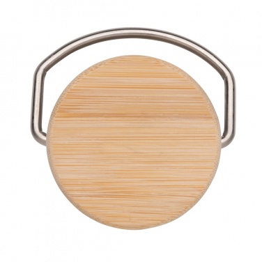 Logotrade promotional gift picture of: Modern stainless steel bottle with bamboo lid