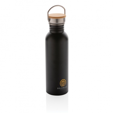 Logotrade promotional product image of: Modern stainless steel bottle with bamboo lid